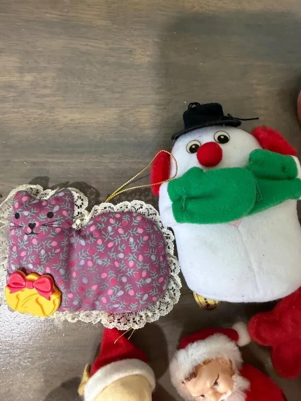 Vintage Felt Fabric Christmas Ornaments Lot 25